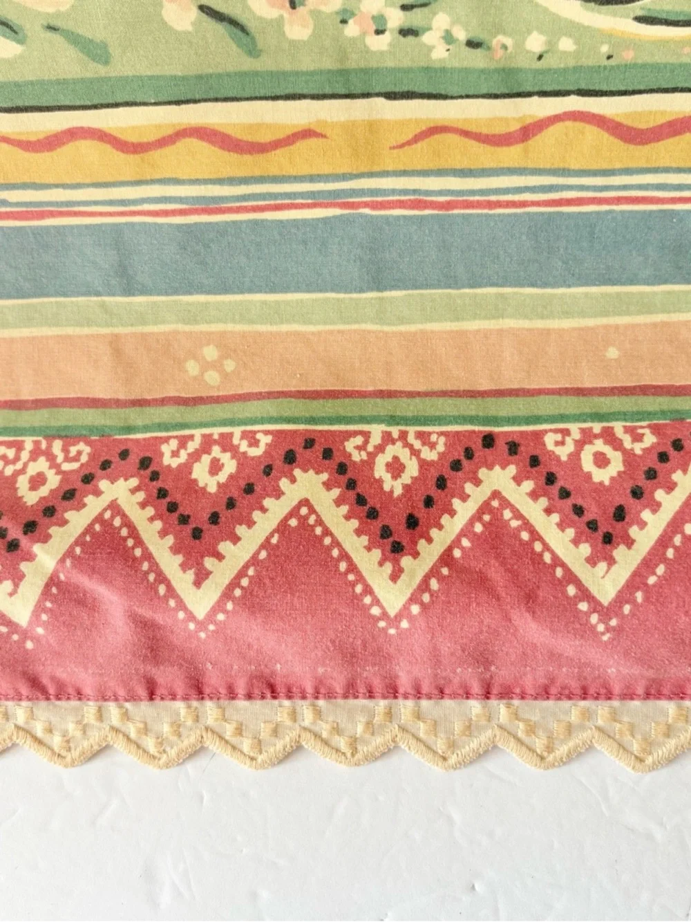 Vintage Collier Campbell Gypsy Dance Queen Size Flat Sheet
